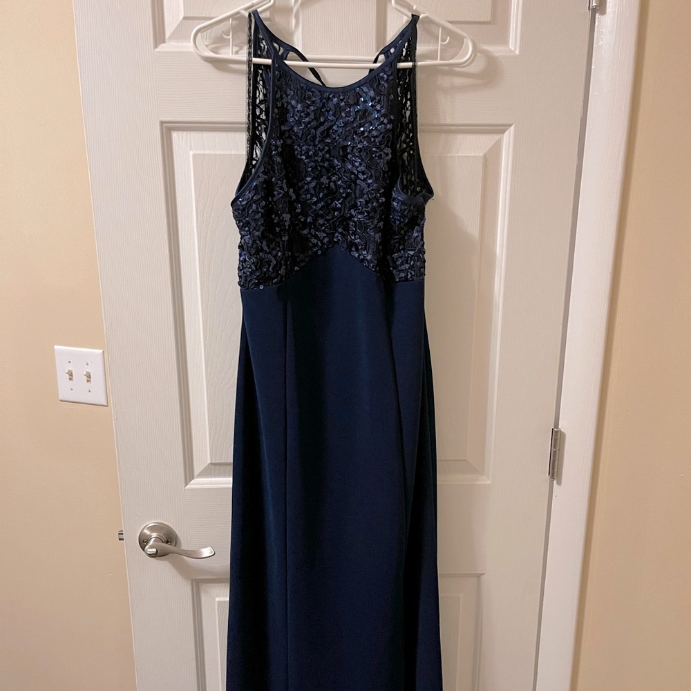 Navy formal length dress